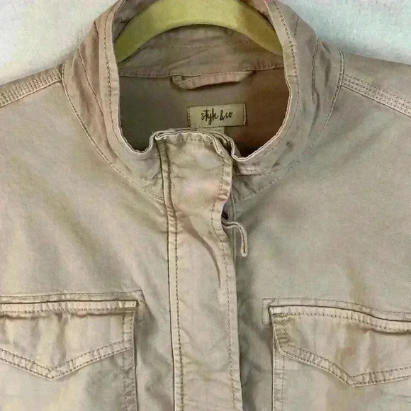 Style & Co Utility Jacket Mocha Rose Women’s Large - Picture 2 of 11